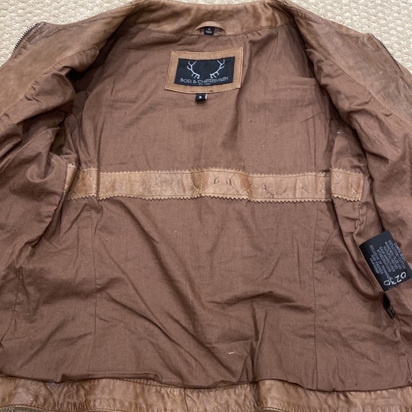 Bod & Christensen Leather Biker Jacket 100% Leather - Picture 8 of 13